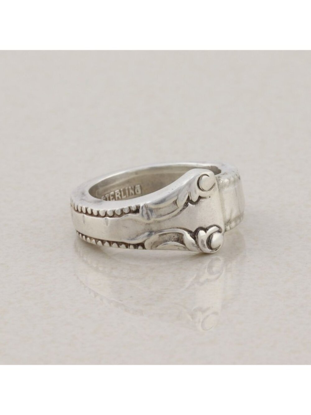 Sterling Silver International Sterling Spoon Ring size 7 3/4 - Picture 8 of 8